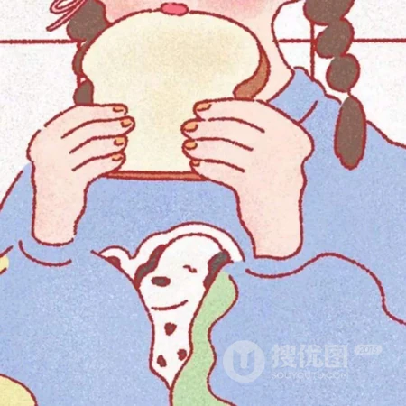 创意半脸卡通闺蜜QQ图片