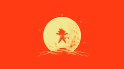 《龙珠》主角人物孙悟空纯色背景的壁纸图片