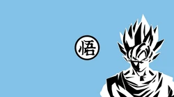 《龙珠》主角人物孙悟空纯色背景的壁纸图片