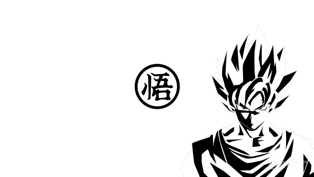 《龙珠》主角人物孙悟空纯色背景的壁纸图片