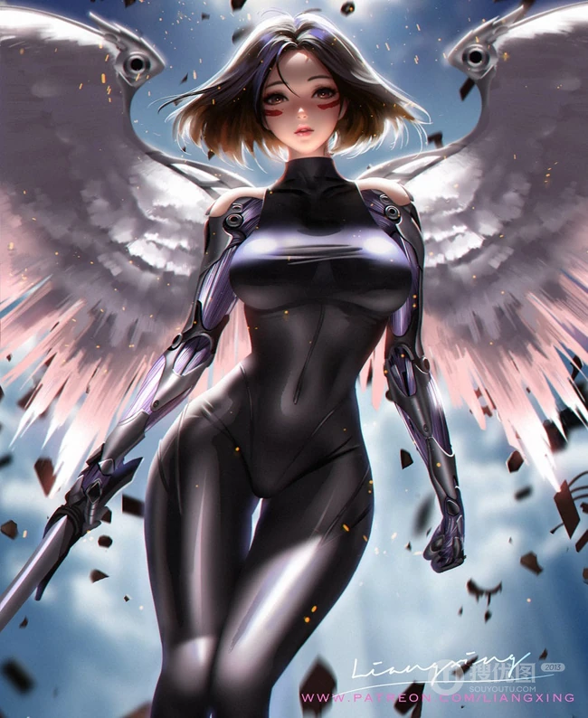 国内画师&ldquo;梁星&rdquo;气质动漫战士CG插画鉴赏