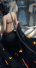插画大师wlopCG插画作品黑色蝴蝶主题画风唯美
