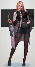 气质精灵吸血鬼CG插画-出自韩国画师jagercoke之手