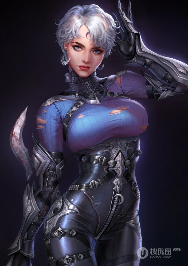 气质精灵吸血鬼CG插画-出自韩国画师jagercoke之手
