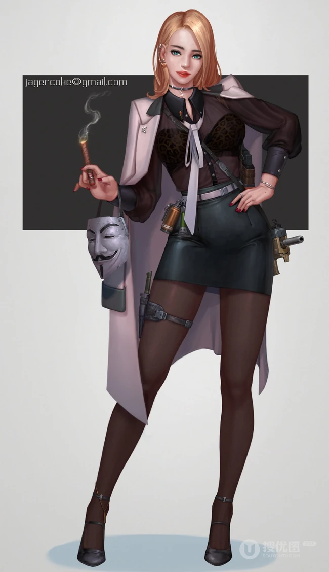 气质精灵吸血鬼CG插画-出自韩国画师jagercoke之手