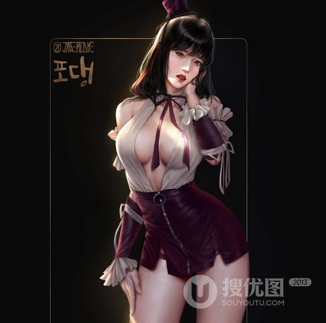 气质精灵吸血鬼CG插画-出自韩国画师jagercoke之手