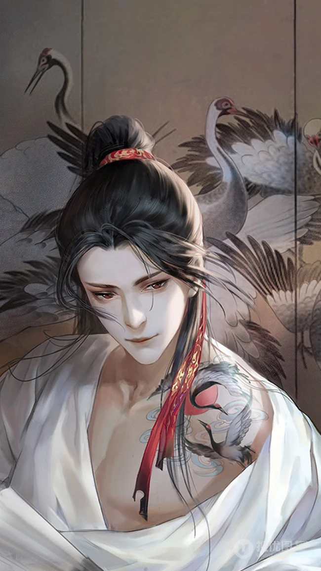 唯美古风汉服美男子，属于男性的妩媚 第1张