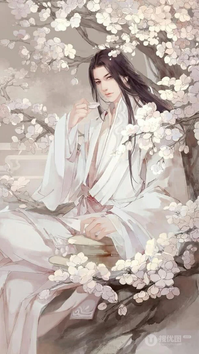 唯美古风汉服美男子，属于男性的妩媚 第9张