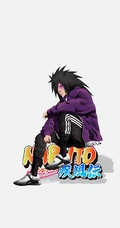 灰色背景，冬季潮男风《火影忍者》人物手机壁纸