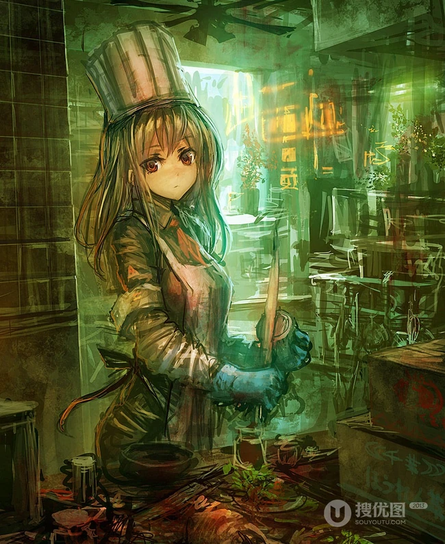 P站画师LM7系列作品鉴赏，线条油彩风格独特