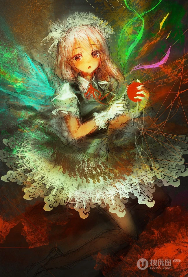 P站画师LM7系列作品鉴赏，线条油彩风格独特