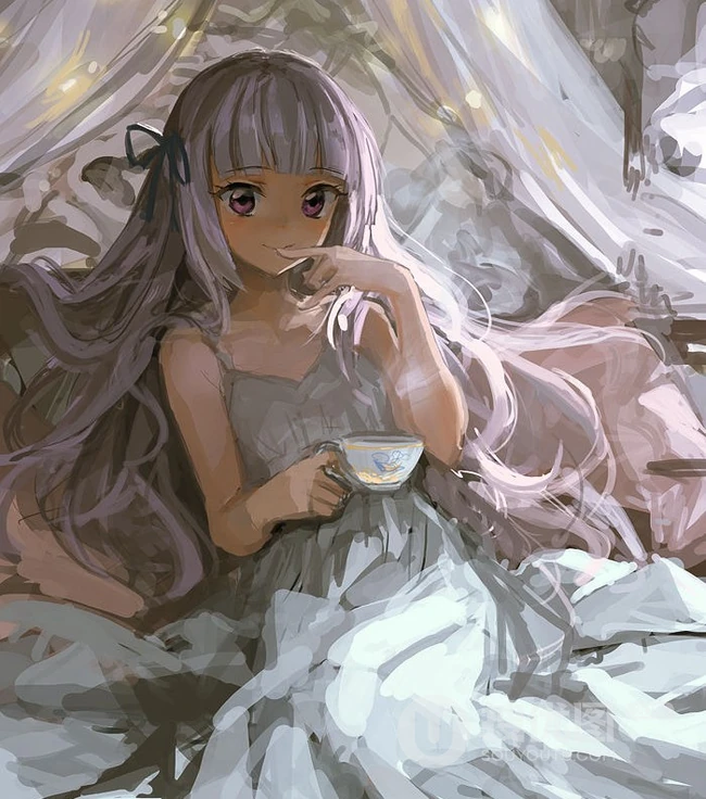 日风和风动漫女生，画师LM7油彩风格的漫画鉴赏