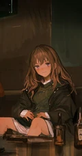 和风长发动漫女生，类似油画绘制的动漫女生图片