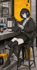 街道，办公室，餐厅，卧房等场景下的动漫女生漫画