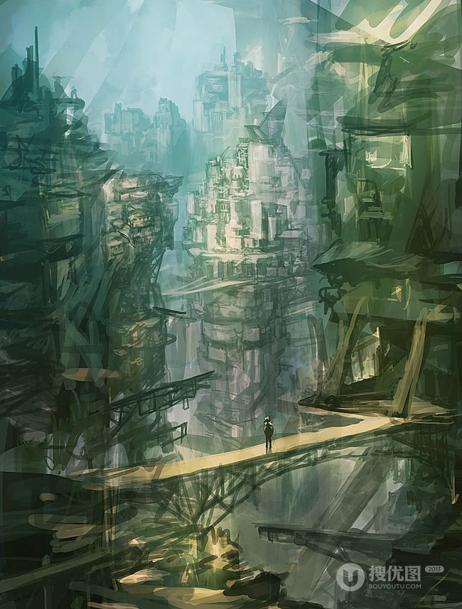 唯美的森林，公路，P站热门画师LM7笔下的场景漫画