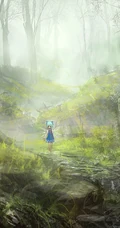 唯美的森林，公路，P站热门画师LM7笔下的场景漫画