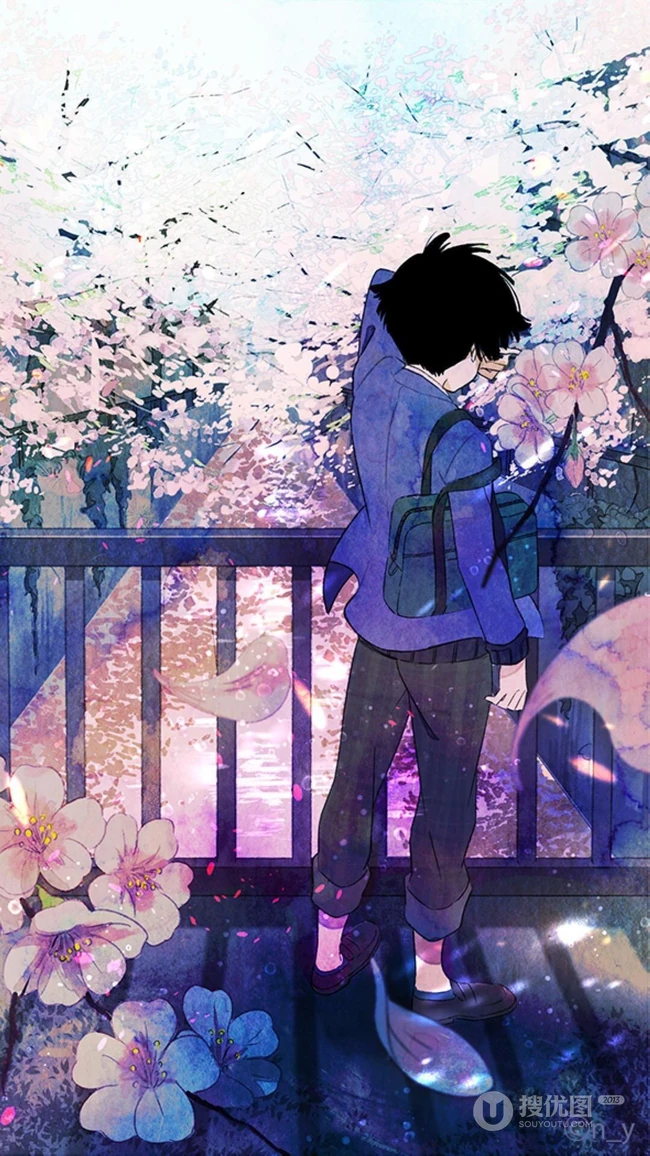 帅气的短发动漫男孩，唯美的日系画风动漫壁纸