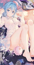梦幻长发，性感大胸类动漫画风的女生手机壁纸
