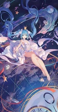 梦幻长发，性感大胸类动漫画风的女生手机壁纸