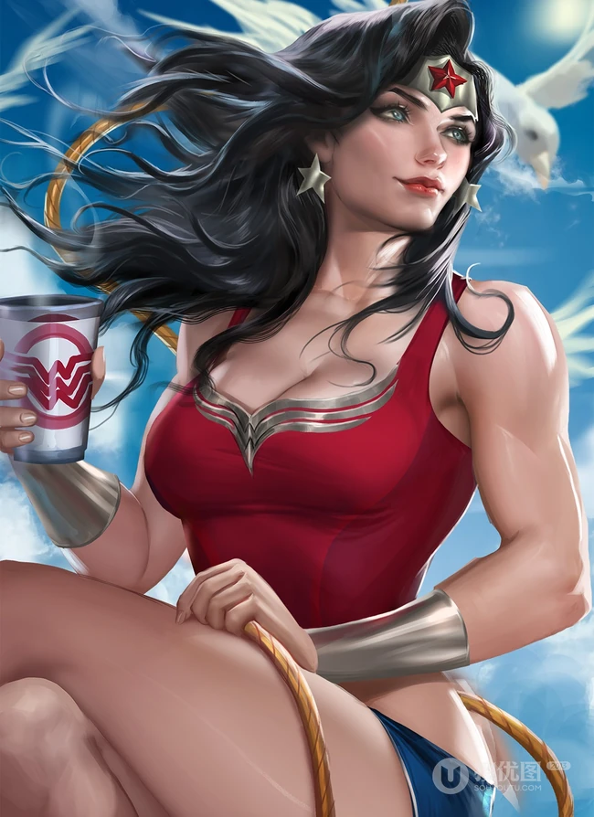 当小红帽变成佩剑骑士画师Sakimichan颠覆传统的奇幻漫画作品