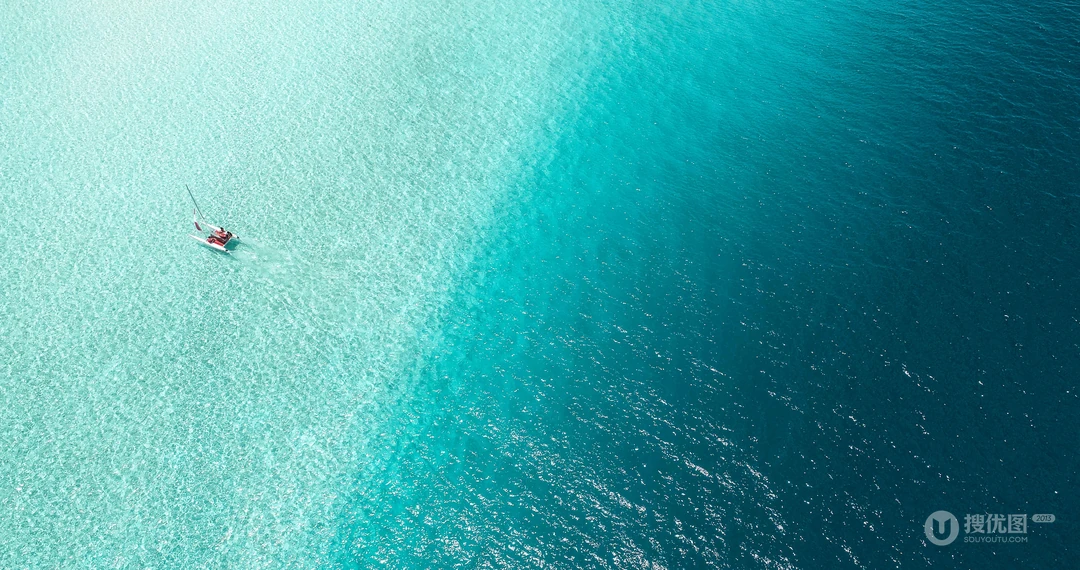 蔚蓝的大海电脑壁纸，一望无际心旷神怡的大海