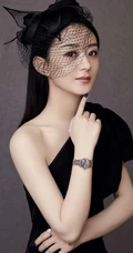 赵丽颖气质黑色长裙礼服优雅复古写真图片