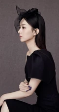 赵丽颖气质黑色长裙礼服优雅复古写真图片