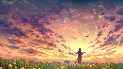 二次元，唯美梦幻的，插画，创意等好看的桌面壁纸图片