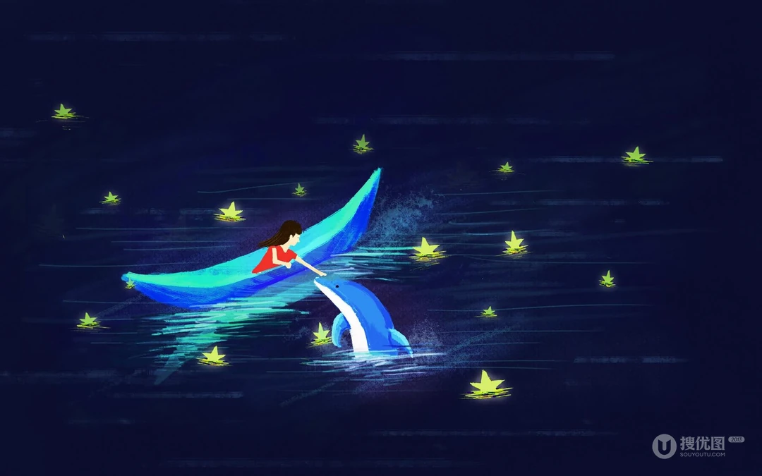 二次元，唯美梦幻的，插画，创意等好看的桌面壁纸图片