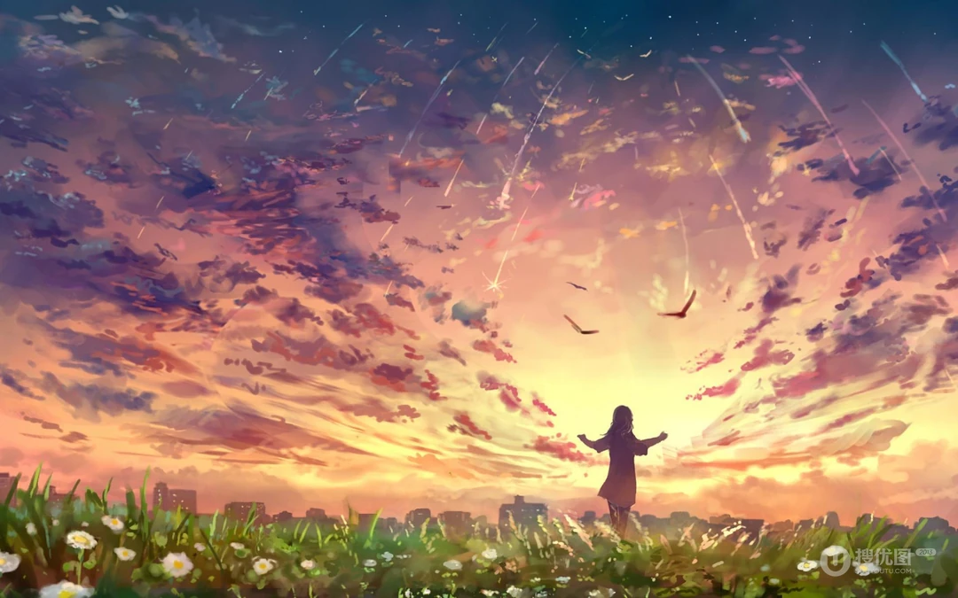 二次元，唯美梦幻的，插画，创意等好看的桌面壁纸图片