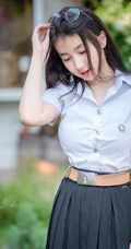 单眼皮气质白皙女生写真图集，还是那个爱笑的女孩