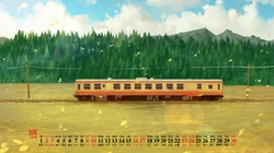 金黄的色彩，唯美高清插画系列，19年11月日历壁纸图片