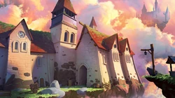 插画，二次元场景，唯美梦幻，治愈系风景桌面壁纸图片