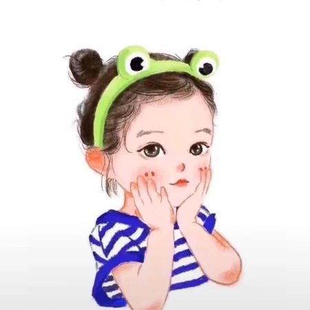 手绘的小女生小男孩卡通头像图片 太萌了吧！