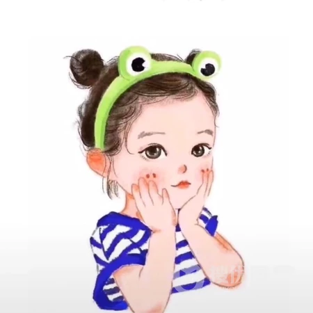 手绘的小女生小男孩卡通头像图片 太萌了吧！