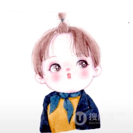 手绘的小女生小男孩卡通头像图片 太萌了吧！