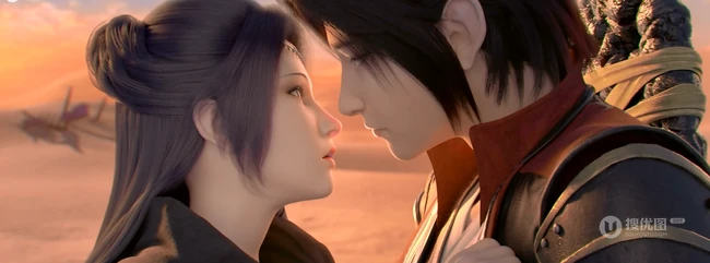 《斗破苍穹》第二季经典剧照， 主角萧炎云韵画面图片