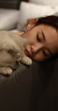 陈瑶带猫出行入住酒店图片，日常逗猫爱心满满