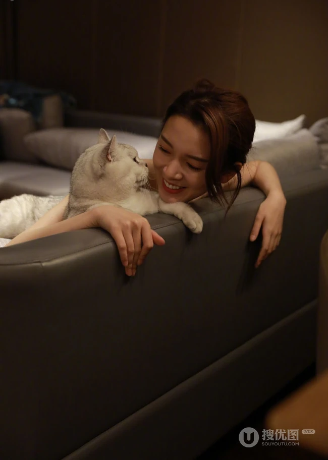 陈瑶带猫出行入住酒店图片，日常逗猫爱心满满