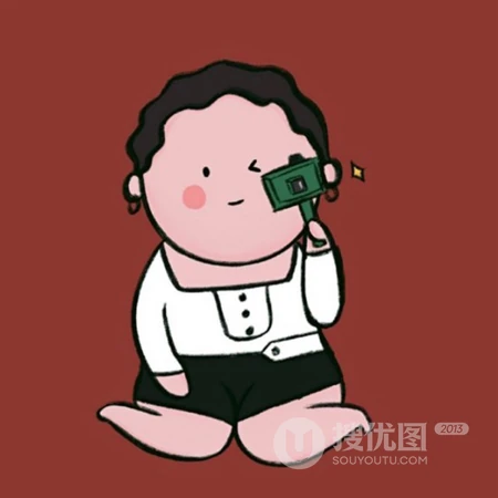 小眼睛圆脸萌娃的可爱QQ头像下载