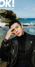 韩东君精彩OK杂志冬装海边写真图片，不惧寒冷帅气动人
