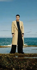 韩东君精彩OK杂志冬装海边写真图片，不惧寒冷帅气动人
