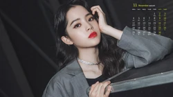微卷长发美女欧阳娜娜高清正装西服桌面壁纸图片