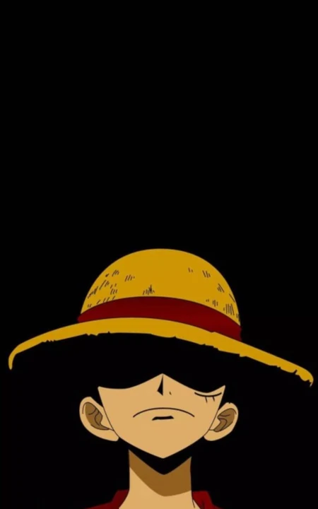 黑色背景，戴着帽子和墨镜的的酷帅路飞图片