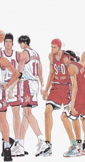 80后回忆&ldquo;灌篮高手&rdquo;彩绘插画图片