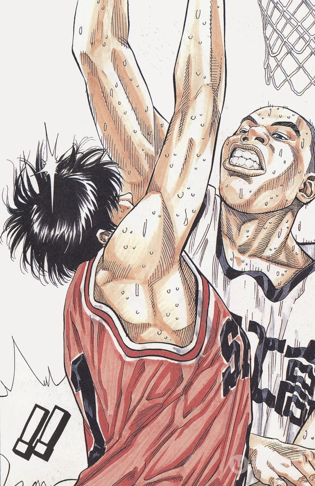 80后回忆&ldquo;灌篮高手&rdquo;彩绘插画图片