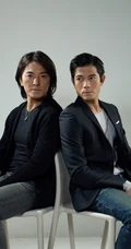 明星&ldquo;郑伊健&rdquo;，&ldquo;郭富城&rdquo;同框写真，双双黑色西服型男本色尽显
