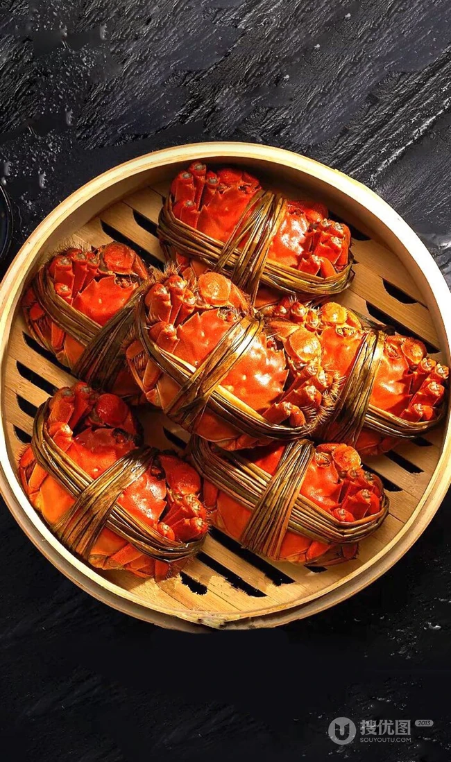 饺子_煎饺_大闸蟹_炸鸡腿以及各式酱料的唯美摄影图片 第5张