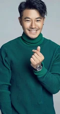 安琥边分发型着高领毛衣个性魅力写真图片