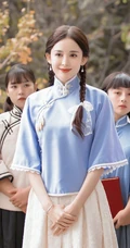 古力娜扎美白甜复古风新剧造型曝光，化身民国大家闺秀模样